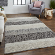 Berkeley Transitional Stripes, Gray/Taupe/Tan