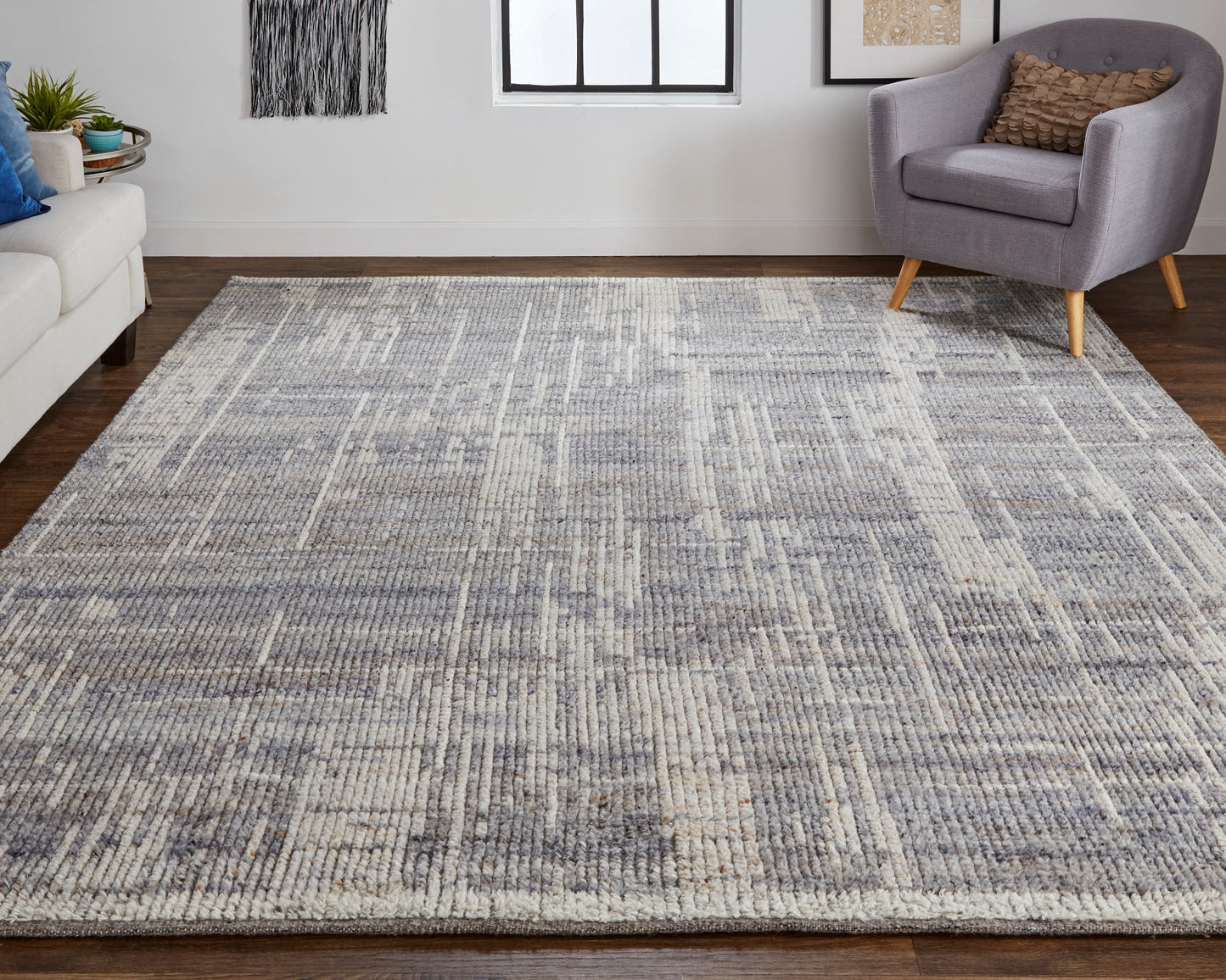 Alford Modern Abstract, Gray/Ivory/Taupe