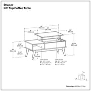 Draper - Lift Top Coffee Table - Teak