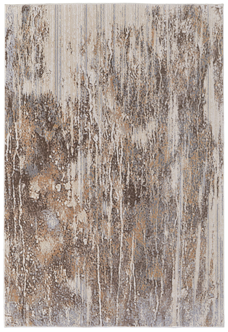 Parker Transitional Abstract, Tan/Ivory/Brown