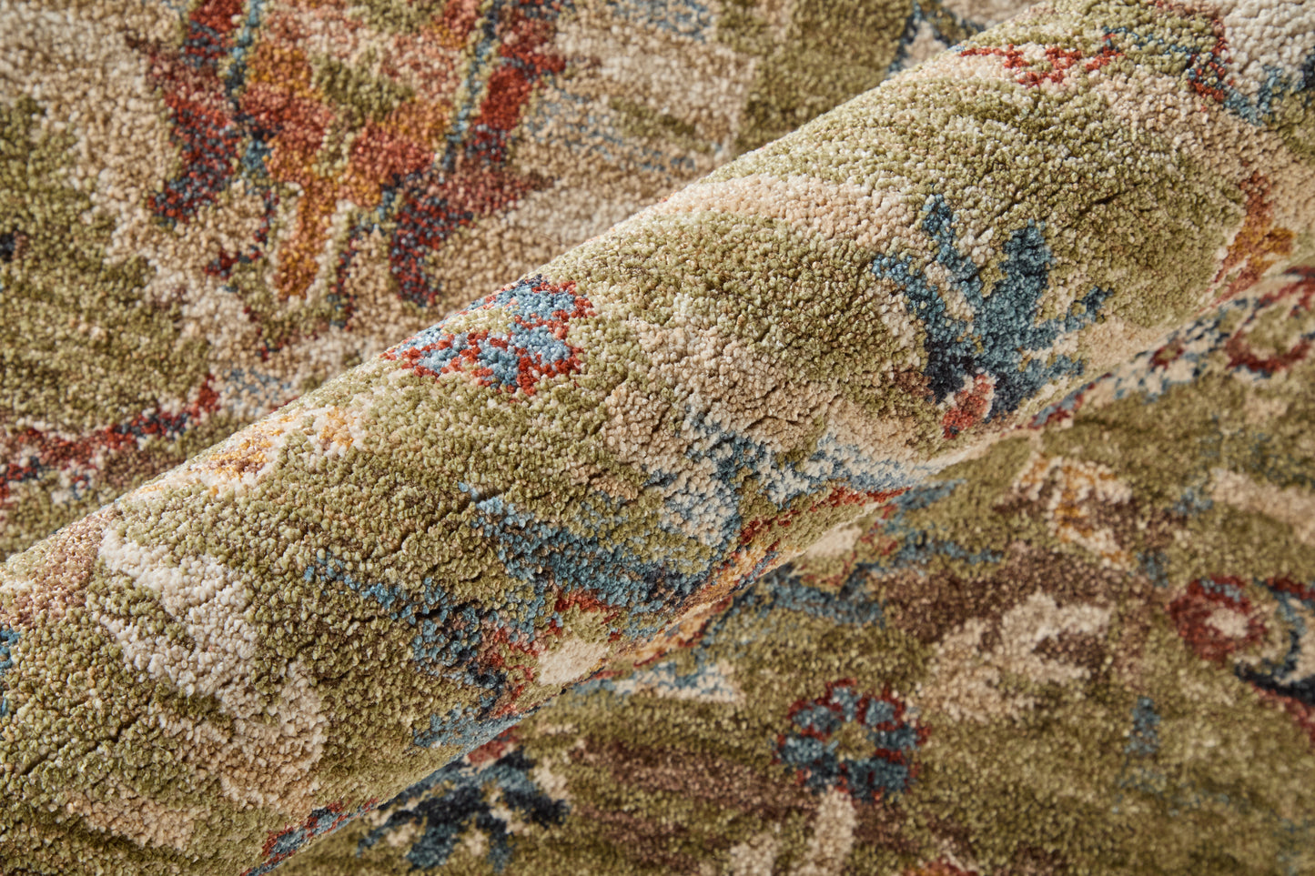 Pearson Traditional Persian, Green/Ivory/Blue