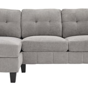 U-Shaped Sectional Sofa 103.5" Fabric Couch With Dual Chaise Lounges, Storage Pockets, Armrest Pillows