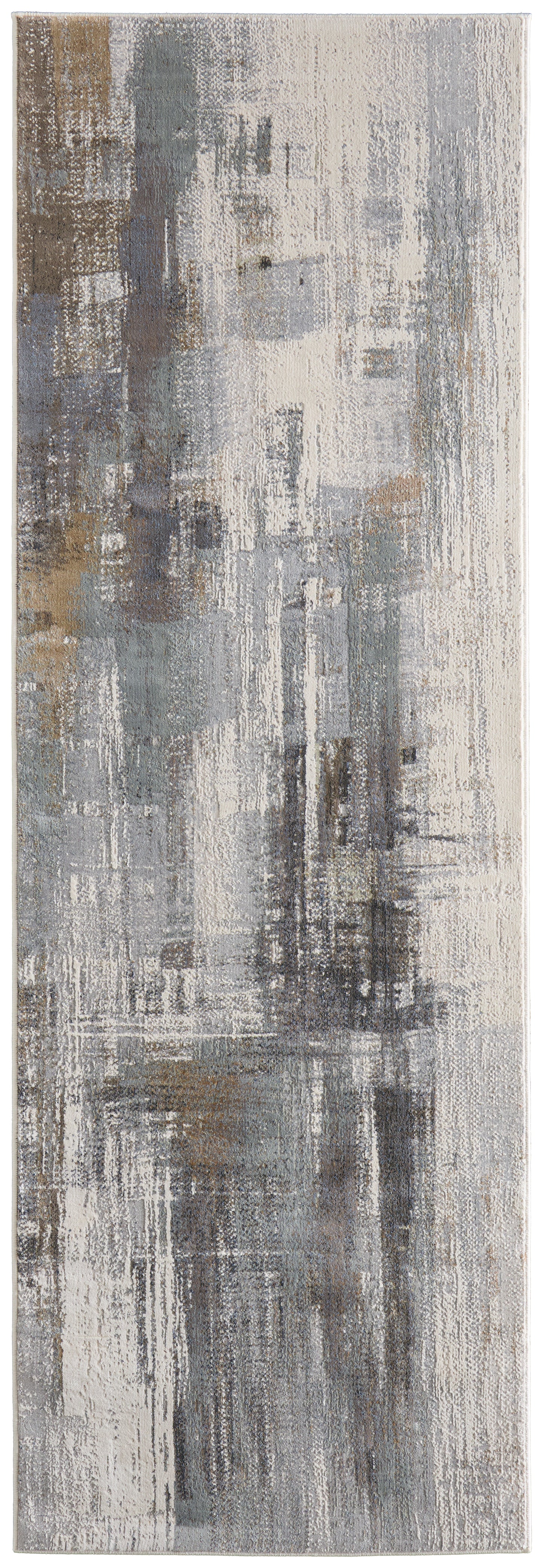 Clio Modern Abstract, Ivory/Gray/Brown