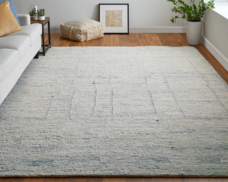 Navaro Modern Distressed, Ivory/Gray/Blue