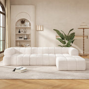 Modern L-Shaped Sectional Sofa with High-Density Fully Compressed Sponge and Chaise Lounge, 2-Piece Set, Fully Assembled Right Hand Facing, Perfect for Living Room, Lounge