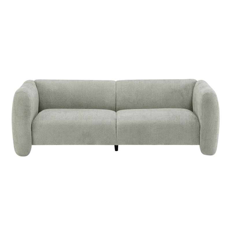Tonson 83' 3-Seater Boucle Sofa,Wave Design, Living Rooms,Bedrooms,Apartment Office,Light Green