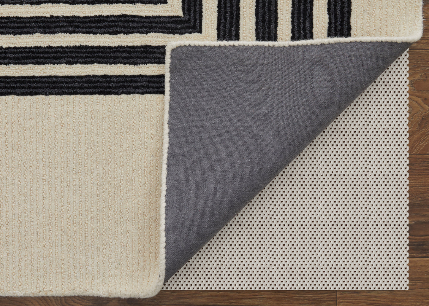 Maguire Transitional Abstract, Gray/Ivory/Black