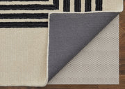 Maguire Transitional Abstract, Gray/Ivory/Black