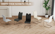 Modern Dining Chairs With Padded Seat And Metal Legs