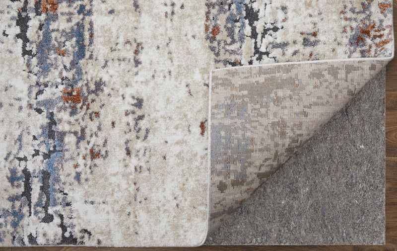 Gilmore Modern Abstract, Ivory/Blue/Gray