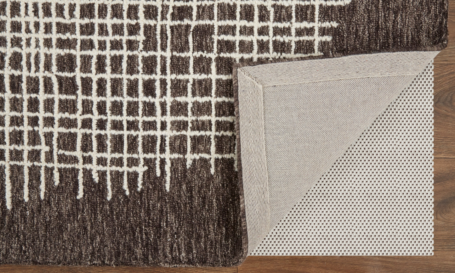 Maddox Transitional Abstract, Brown/Ivory