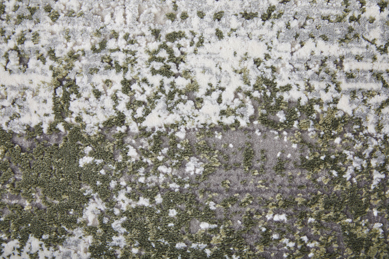 Cadiz Modern Ikat, Gray/Green/Silver