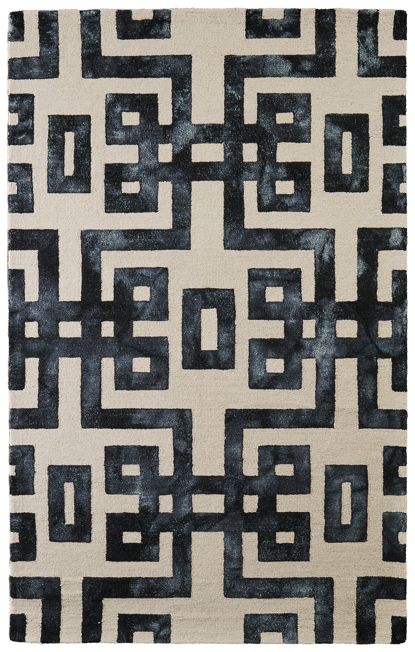 Lorrain Modern Geometric, Tan/Black
