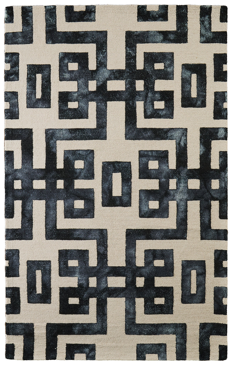 Lorrain Modern Geometric, Tan/Black