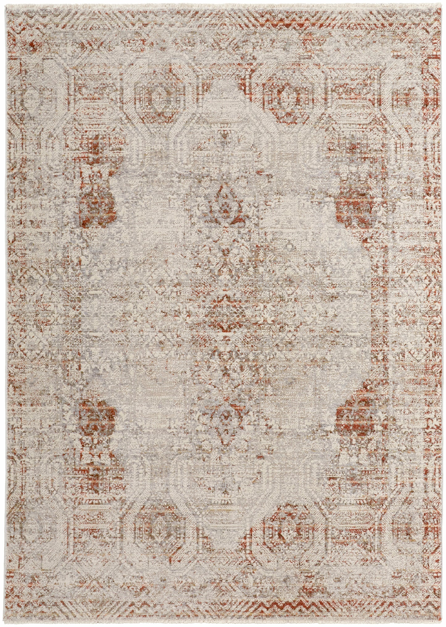Kaia Transitional Distressed, Tan/Ivory/Orange