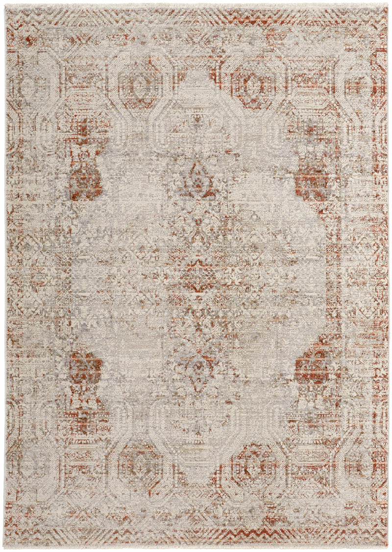 Kaia Transitional Distressed, Tan/Ivory/Orange