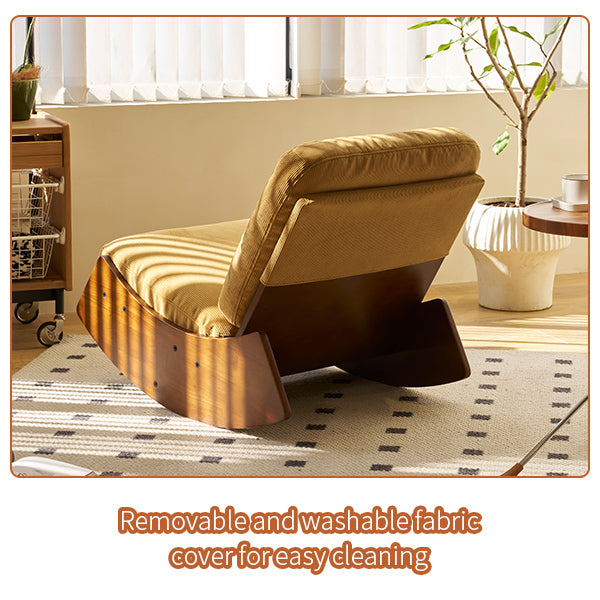 Comfortable Glider Rocking Chair, High-Quality Upholstery Glider Chair, Solid Wood Frame, Perfect for Multiple Settings Accent Reading Chair for Bedroom,Living Room