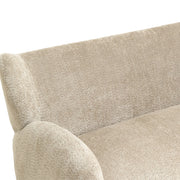 Nordic Chair Laid-back Style loveseats 58 inches - chenille Fabric Sofa Chair, Decorative Sofa, Curved Backrest,  Living Room  Study  Leisure Room ,Camel