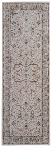 Pasha Transitional Ikat, Ivory/Blue/Red
