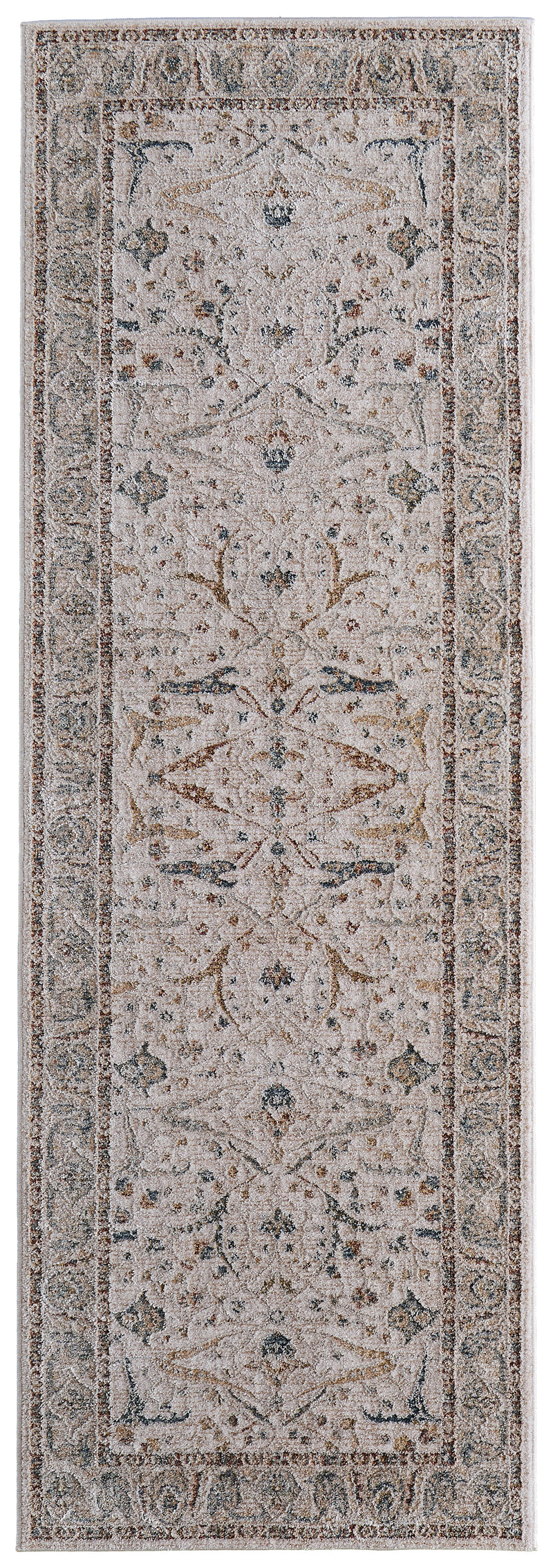 Pasha Transitional Ikat, Ivory/Blue/Red