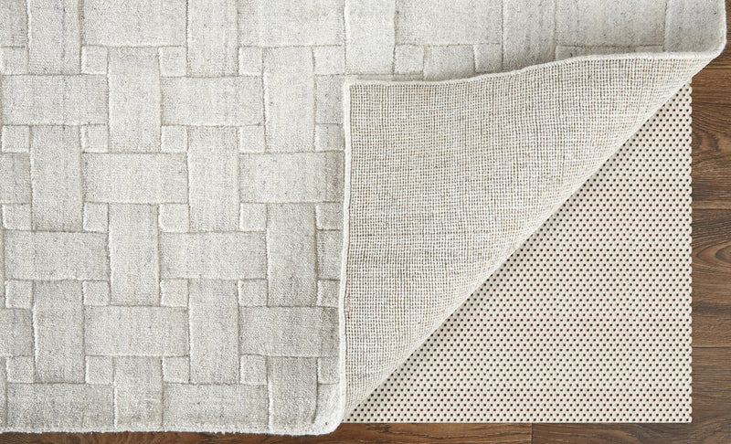 Redford Transitional Solid, White/Silver