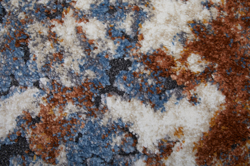 Gilmore Modern Abstract, Ivory/Blue/Orange