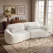 Modern Curved Sofa with High-Density Fully Compressed Sponge and Chaise Lounge, 2-Piece Set, Fully Assembled Right Hand Facing, Perfect for Living Room, Lounge