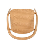 Simeon - Scandinavian Sculpted Dining Chair - Warm Natural Brown
