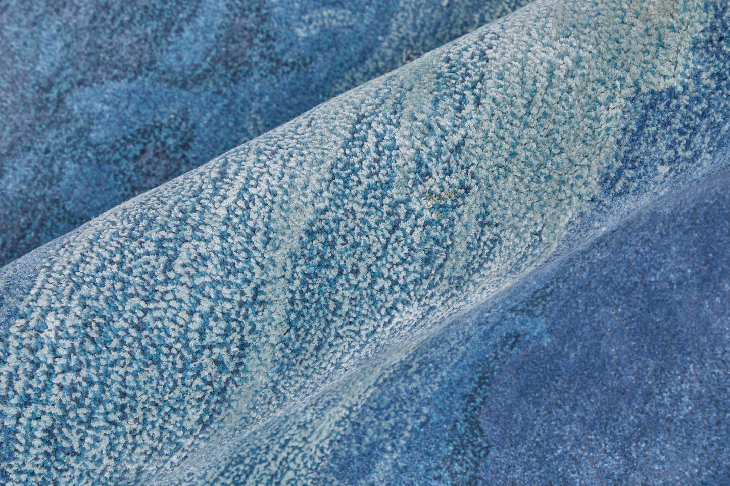Anya Transitional Abstract, Blue/Ivory