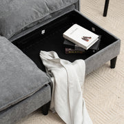 Convertible Combination Sofa With Footstools With Storage