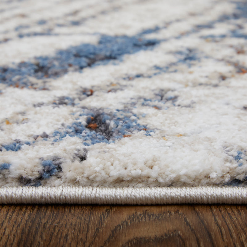 Gilmore Modern Abstract, Ivory/Blue/Orange