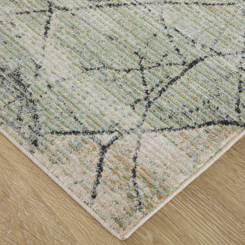 Sonora Modern Abstract, Green/Tan/Ivory