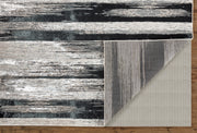 Micah Modern Abstract, Black/Silver/Gray