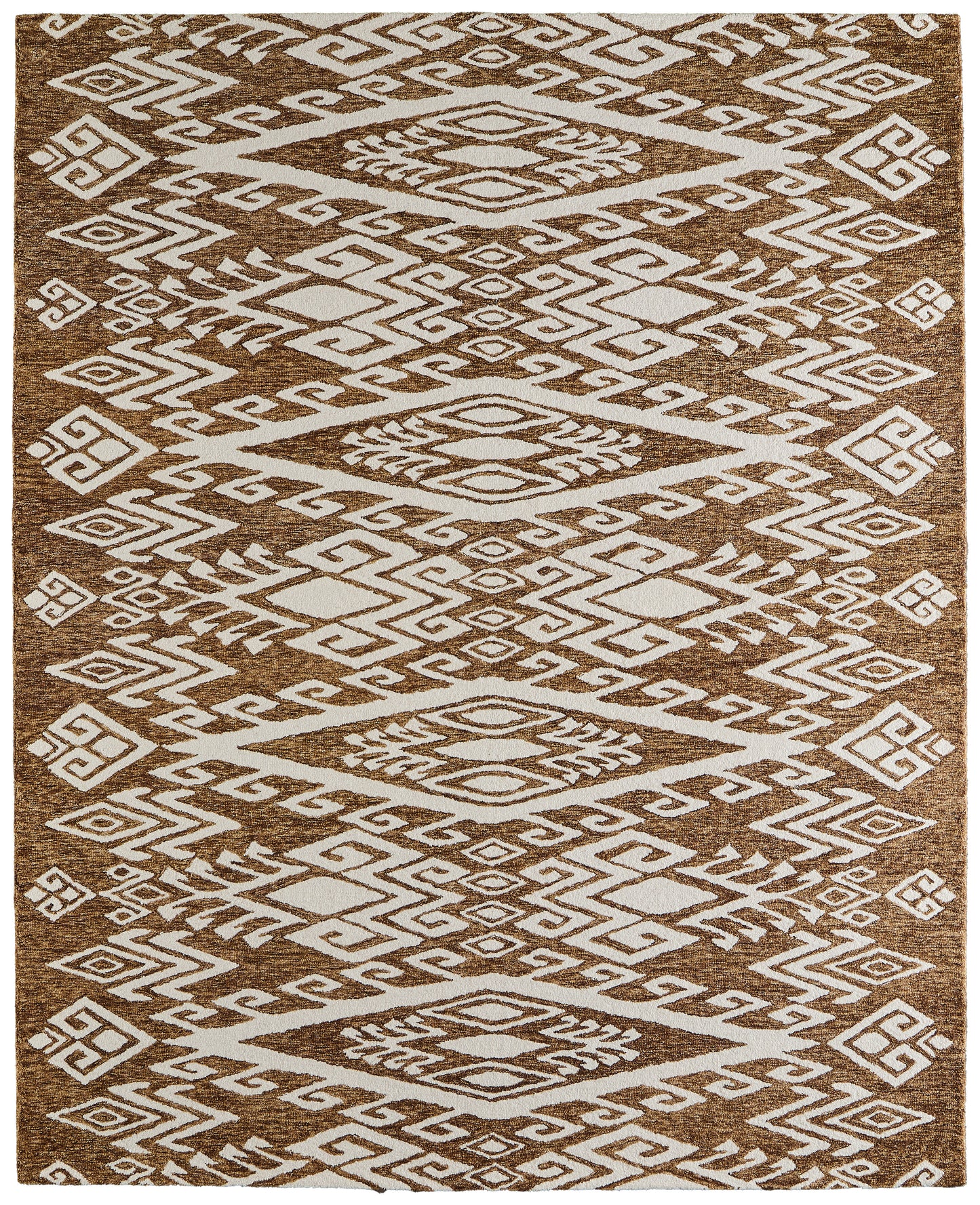 Wallace Transitional Medallion, Brown/White
