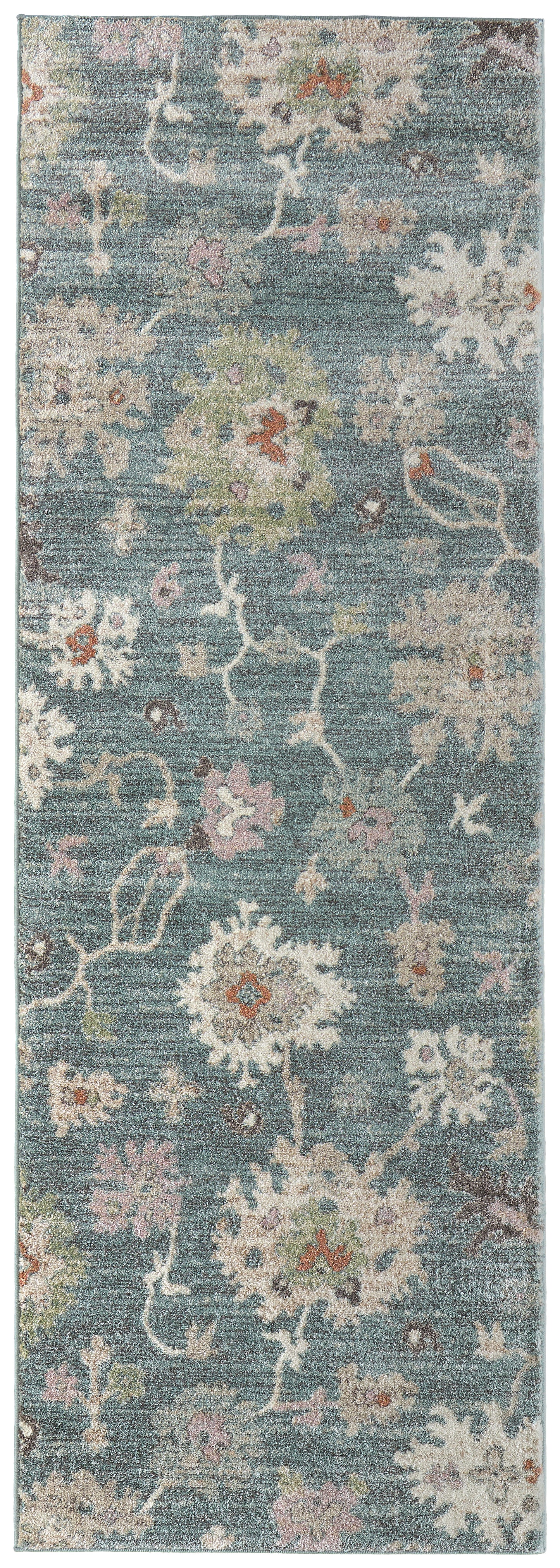 Dartmouth Transitional Abstract, Blue/Ivory/Pink