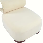 Modern Beige Polyester Accent Chair for Living Room - Pet-Friendly, 330 lbs Weight Capacity, Stylish & Durable Design
