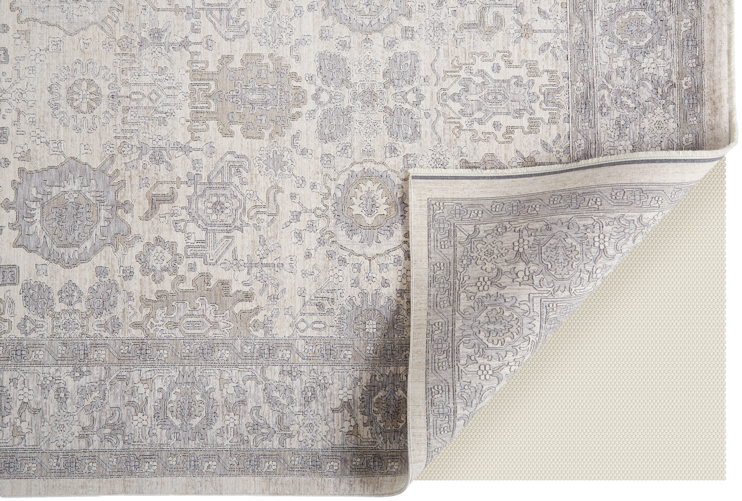 Marquette Transitional Oriental, Gray/Silver/Ivory