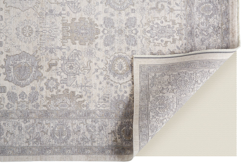 Marquette Transitional Oriental, Gray/Silver/Ivory