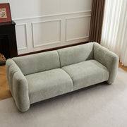 Tonson 83' 3-Seater Boucle Sofa,Wave Design, Living Rooms,Bedrooms,Apartment Office,Light Green