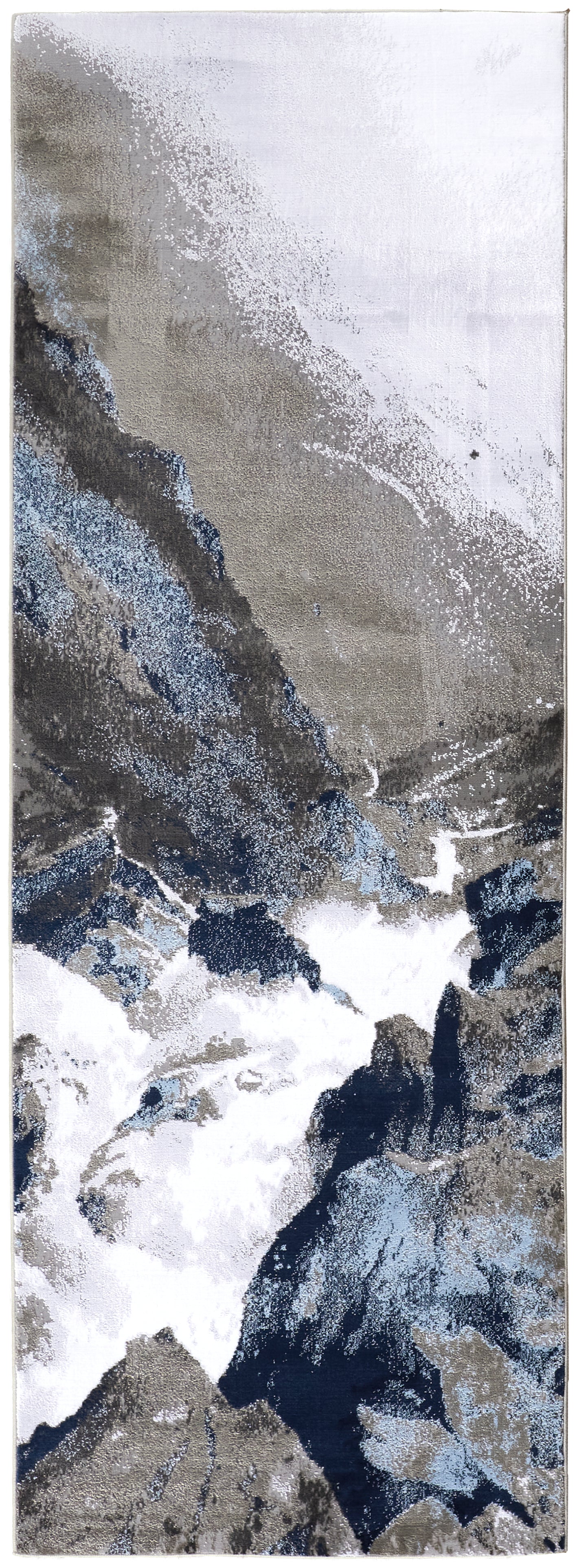 Gaspar Modern Abstract, Blue/Gray/White