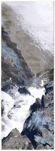 Gaspar Modern Abstract, Blue/Gray/White