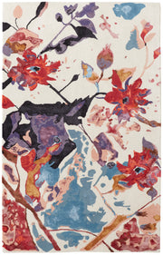 Dafney Transitional Floral & Botanical, Red/Blue/Purple