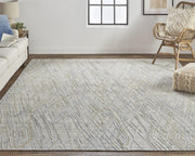 Elias Modern Abstract, Gray/Blue