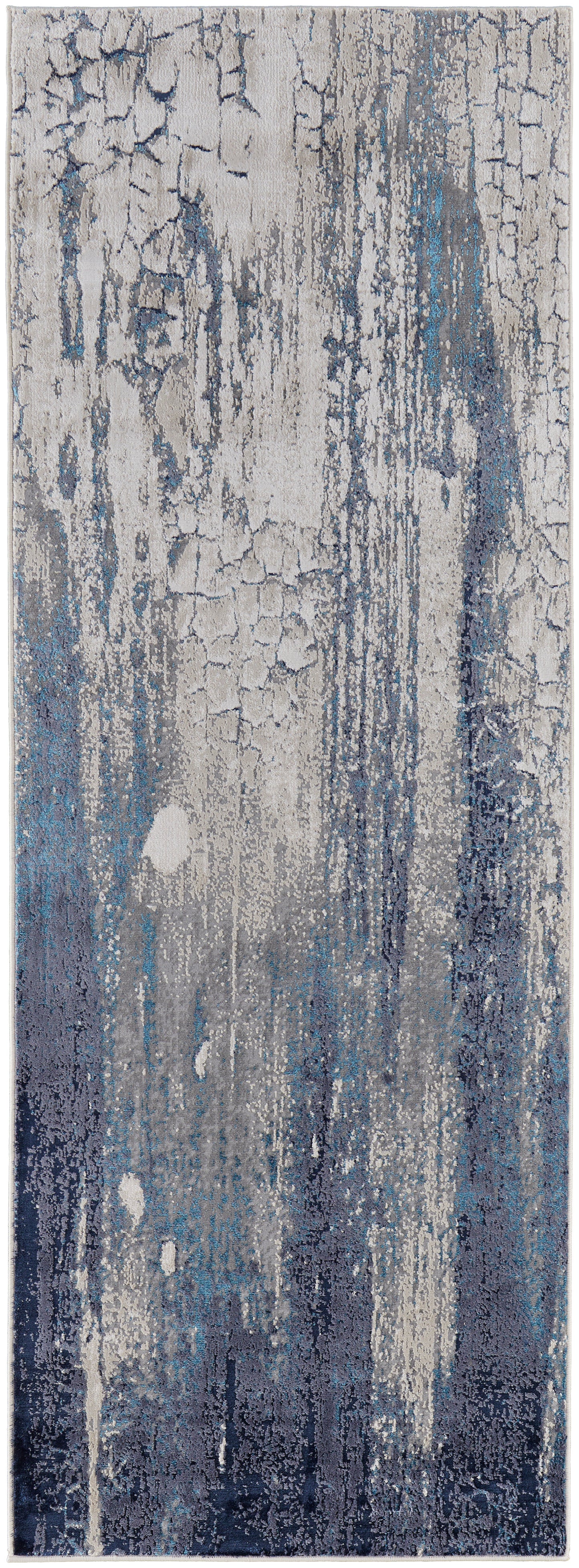 Indio Modern Abstract, Ivory/Blue/Black