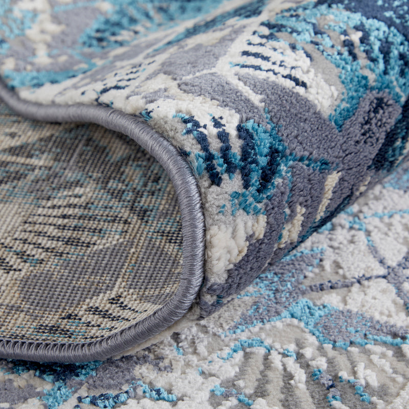 Indio Modern Diamond, Blue/Ivory/Gray