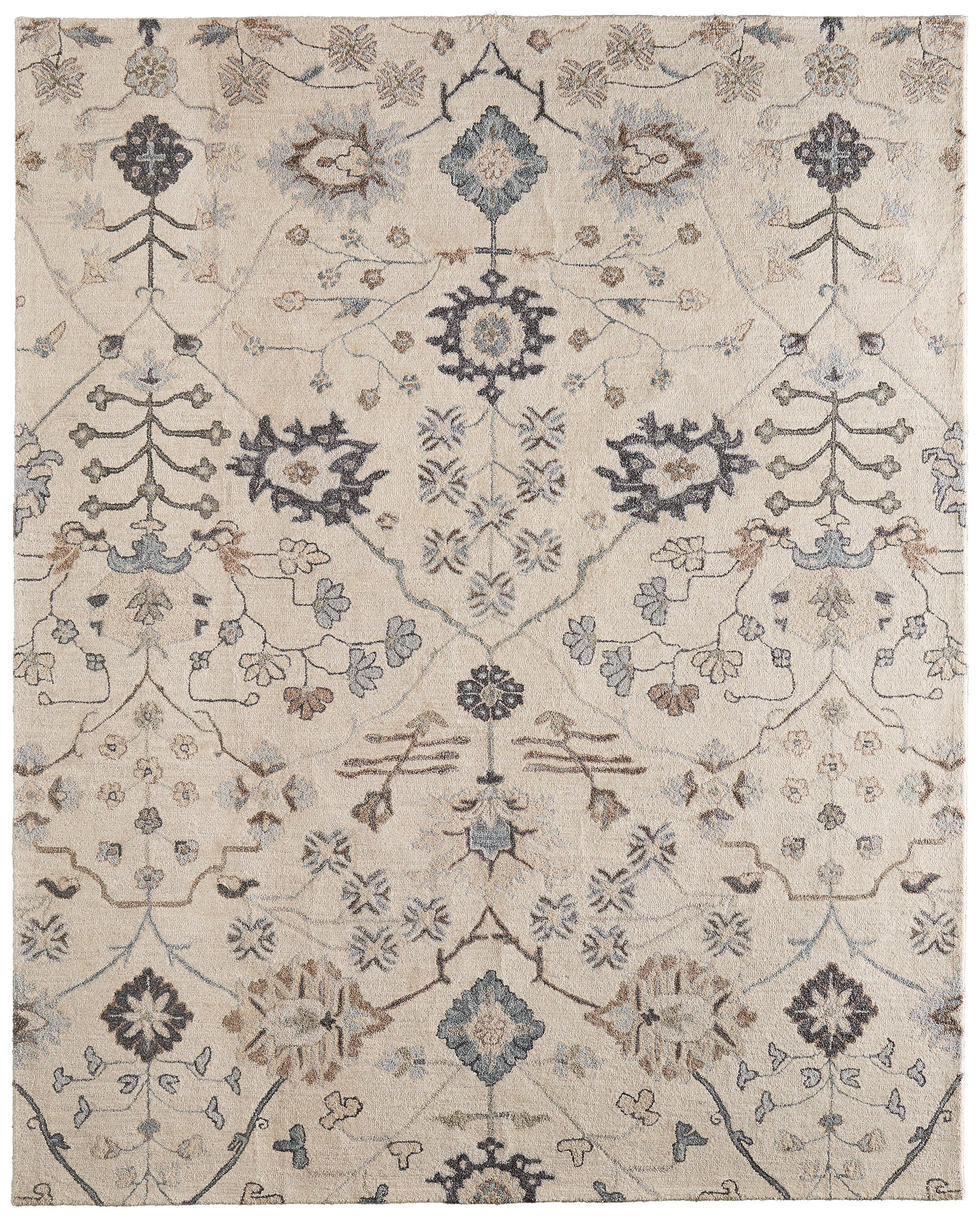Springfield Transitional Floral & Botanical, Ivory/Tan/Gray