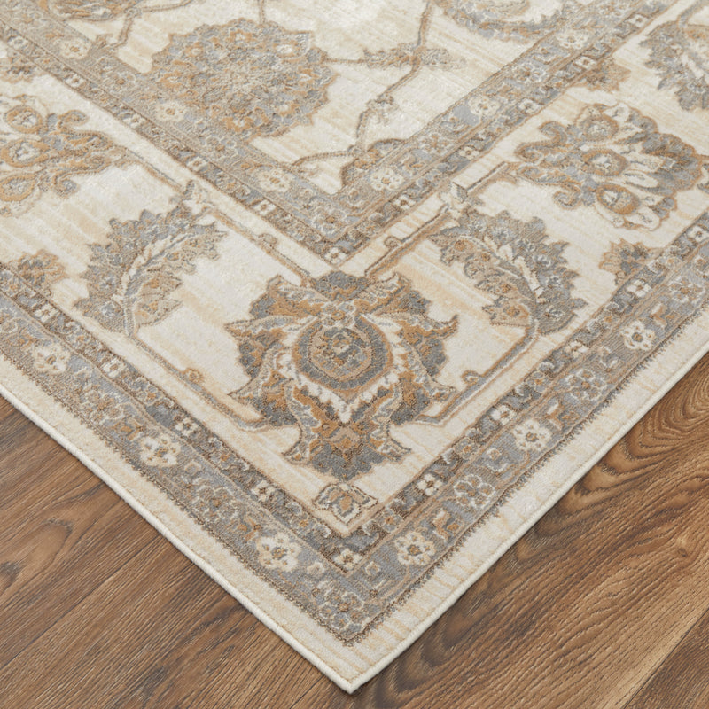 Celene Traditional Bordered, Tan/Ivory/Brown