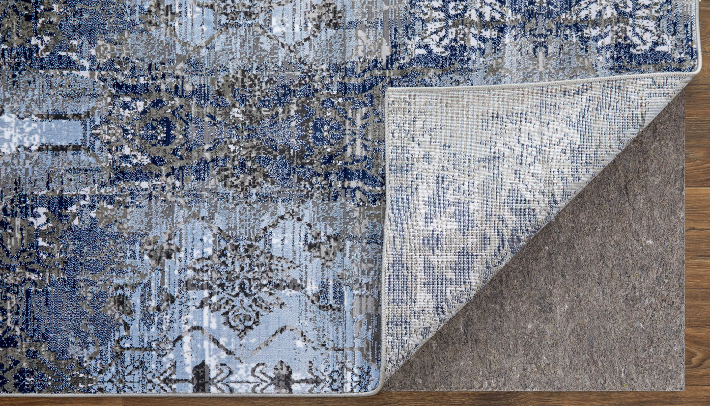 Gaspar Modern Damask, Blue/Gray/Taupe