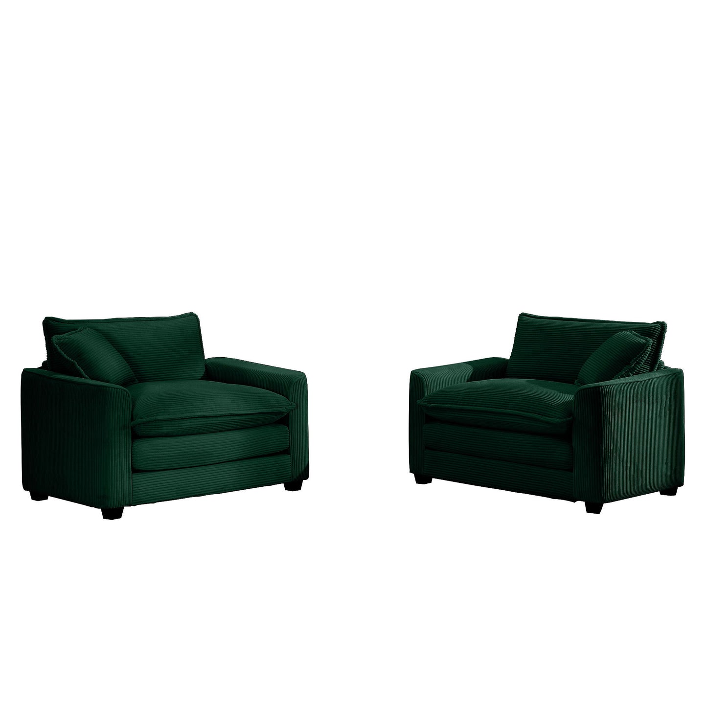 Modern Classic Fabric Single Chair Deep Seat Sofa With Pillow