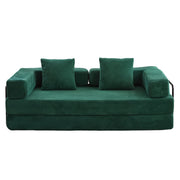 Floor Couch, Convertible Floor Sofa Bed With Pillow Back Support Armrest